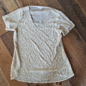 Sundance beaded cream shirt medium